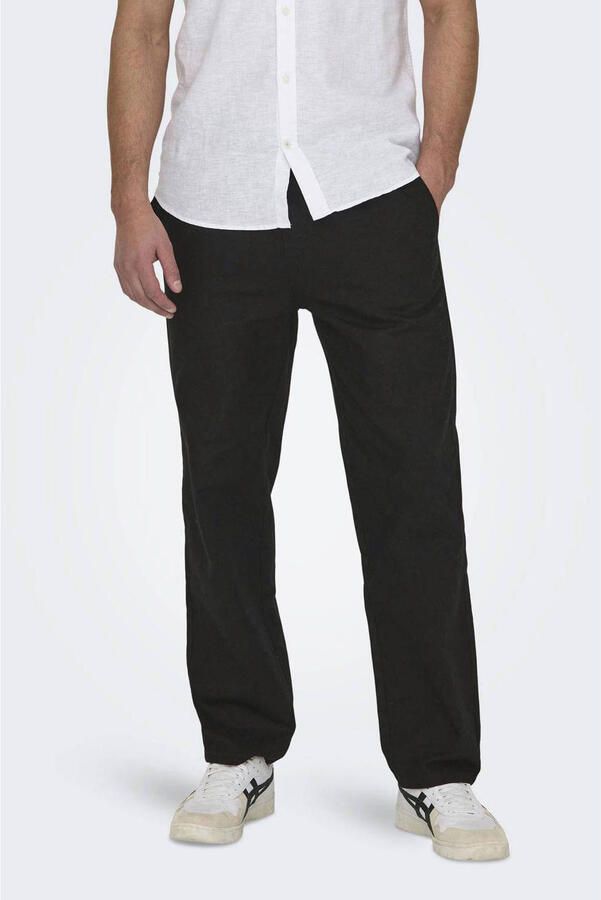 ONLY & SONS Trainingsbroek ONSSINUS LOOSE 0007 COT LIN PANT NOOS