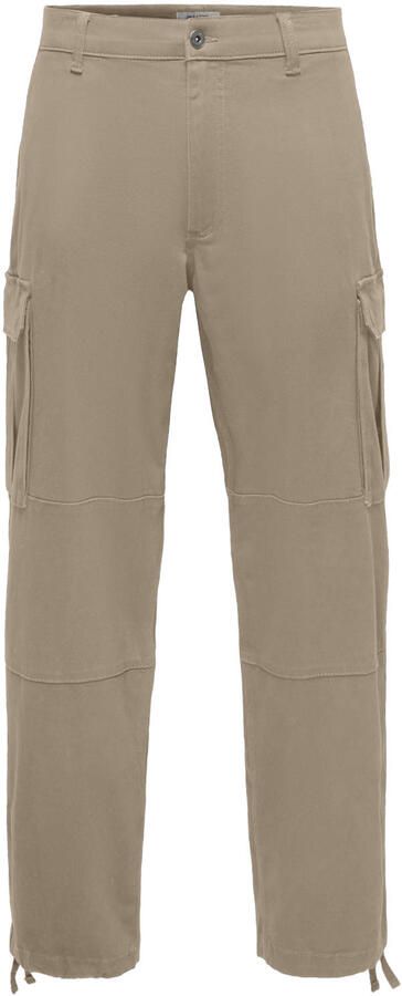 ONLY & SONS loose fit cargobroek beige