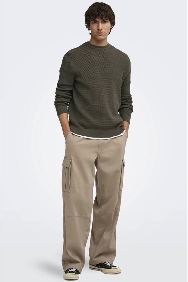 ONLY & SONS loose fit cargobroek beige - Foto 2