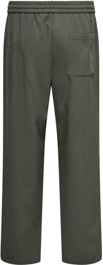 ONLY & SONS loose fit casual broek donkergroen - Foto 2