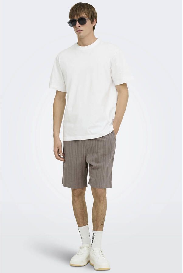 ONLY & SONS loose fit casual short met linnen falcon