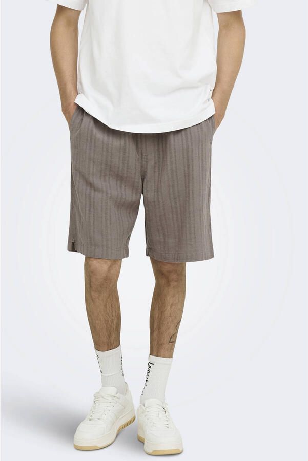 ONLY & SONS loose fit casual short met linnen falcon - Foto 2