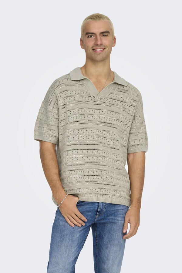 Only & Sons Poloshirt met structuurmotief model 'GRAYSON' - Foto 2