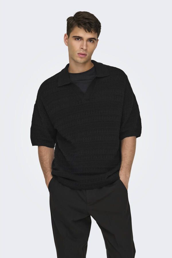Only & Sons Poloshirt met structuurmotief model 'GRAYSON' - Foto 2