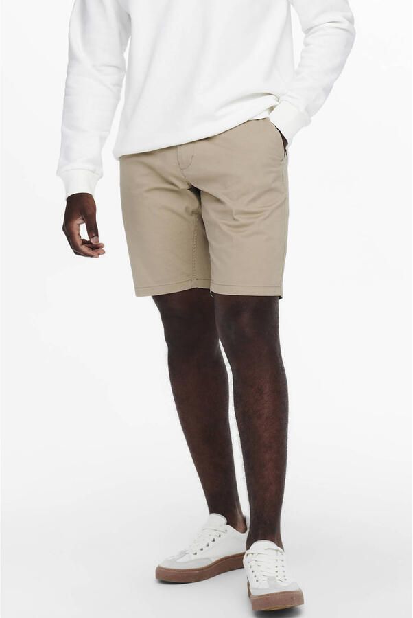 ONLY & SONS ONSCAM regular chino short beige