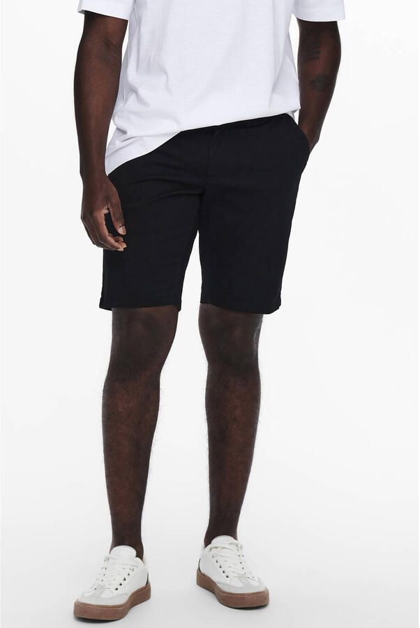 ONLY & SONS ONSCAM regular chino short zwart