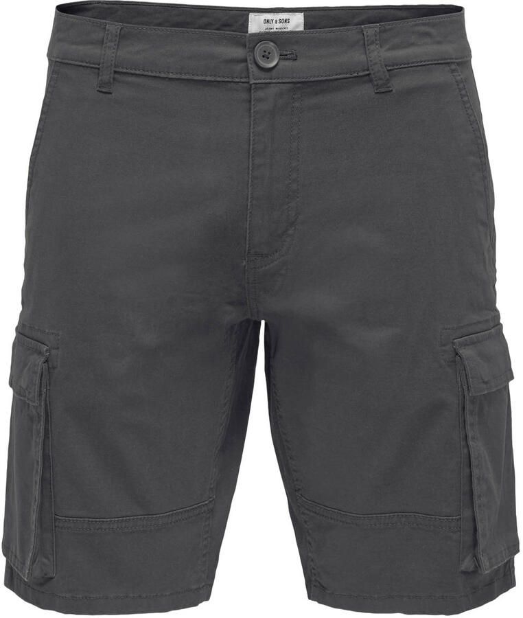 Only & Sons Regular fit korte cargobroek met riemlussen model 'CAM'