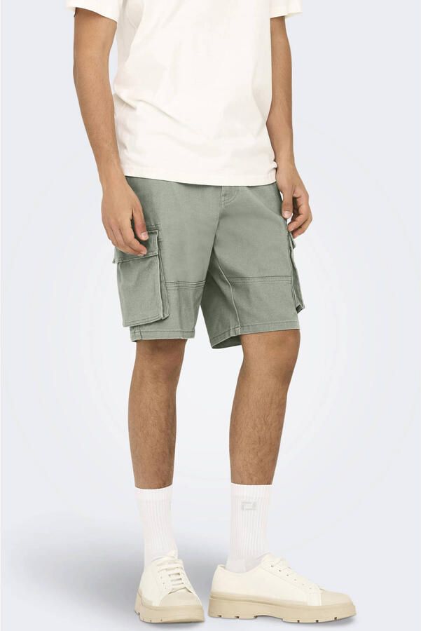 ONLY & SONS ONSCAM regular cargo short groen