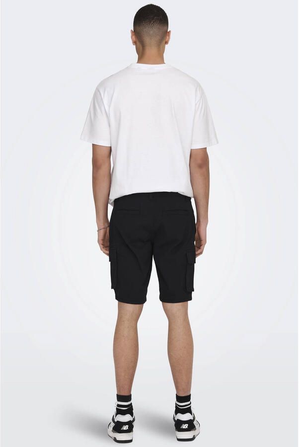 Only & Sons Regular fit korte cargobroek met riemlussen model 'CAM' - Foto 2