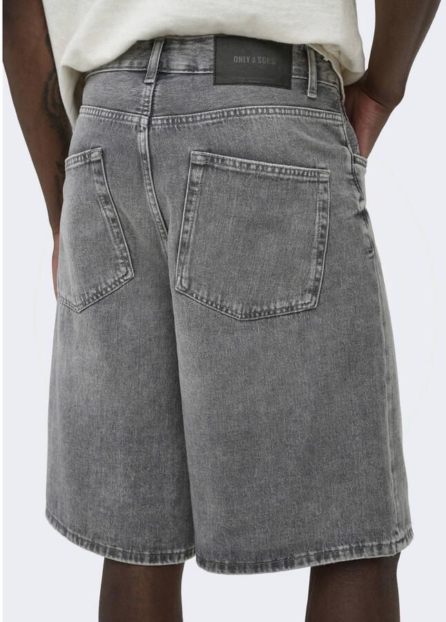 ONLY & SONS ONSCARL denim baggy short grey denim - Foto 3