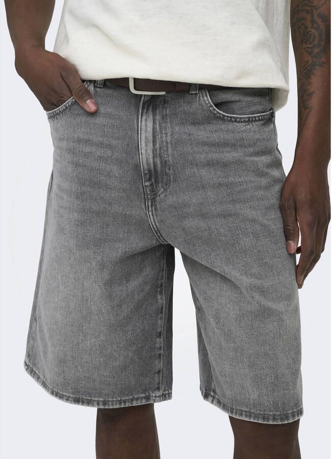 ONLY & SONS ONSCARL denim baggy short grey denim - Foto 2