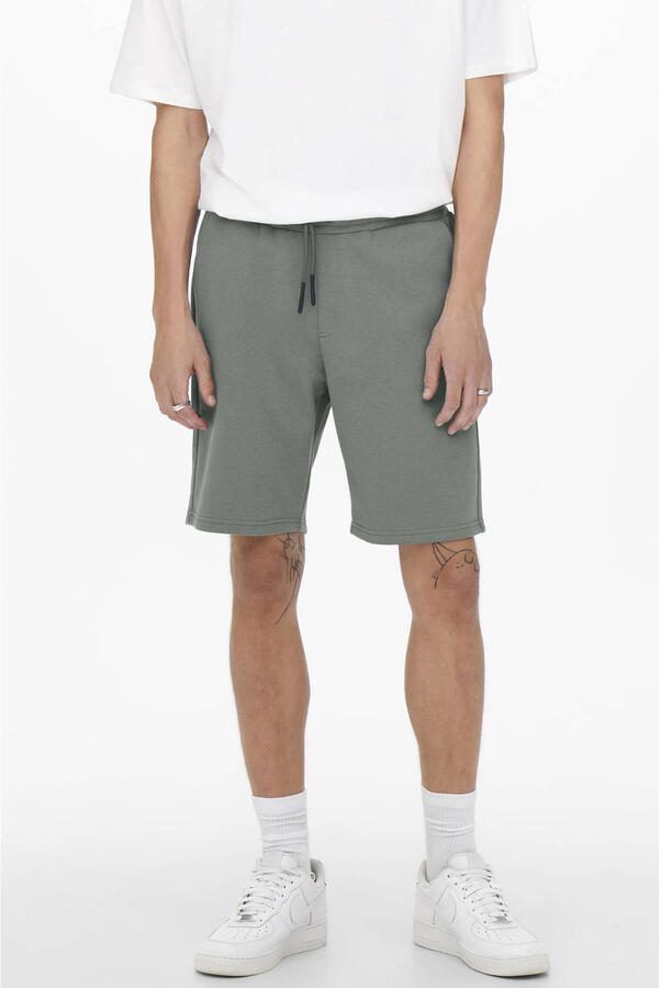 ONLY & SONS ONSCERES regular sweatshort groen