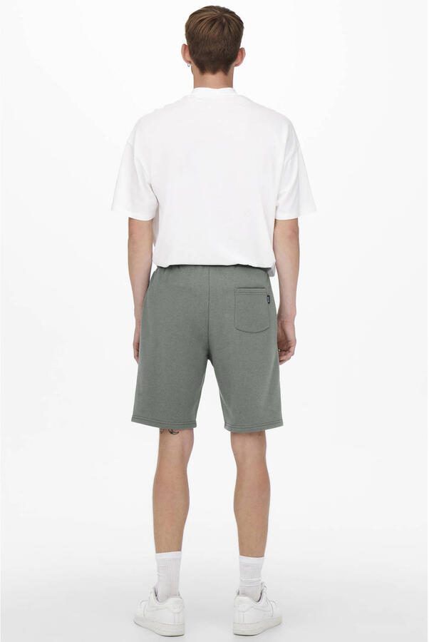 ONLY & SONS ONSCERES regular sweatshort groen - Foto 3