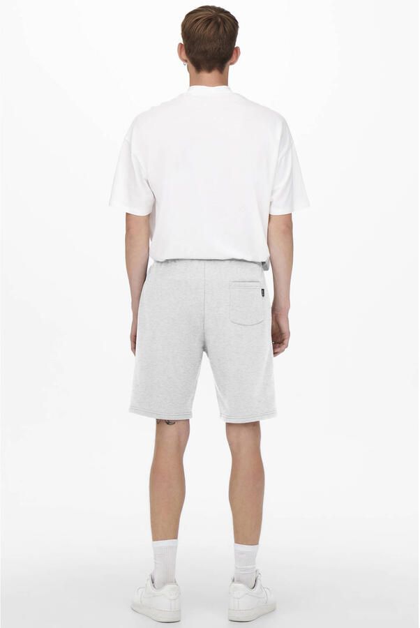 ONLY & SONS ONSCERES regular sweatshort lichtgrijs - Foto 2
