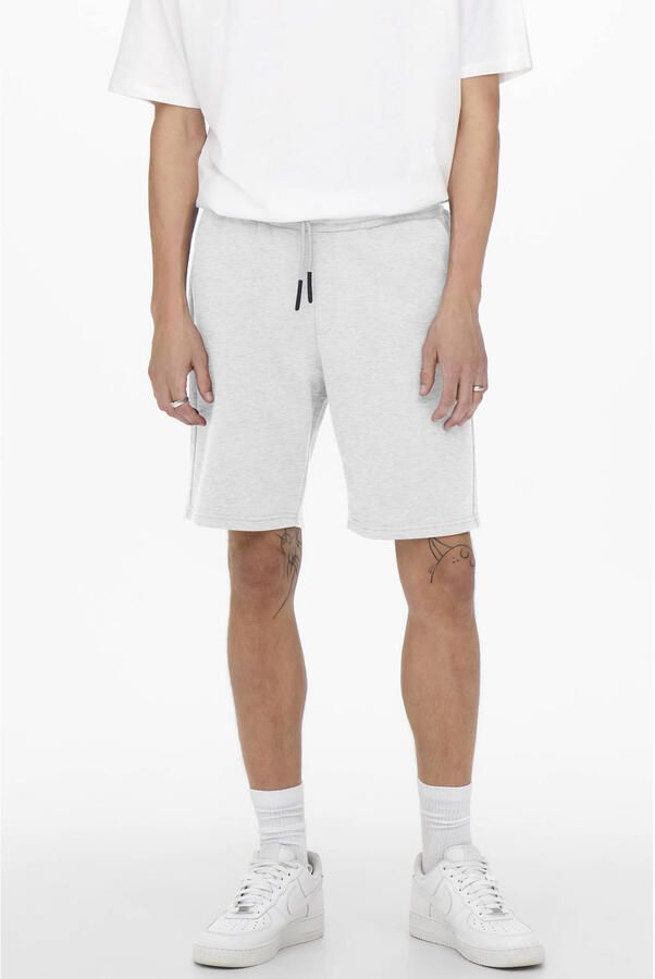 ONLY & SONS ONSCERES regular sweatshort lichtgrijs