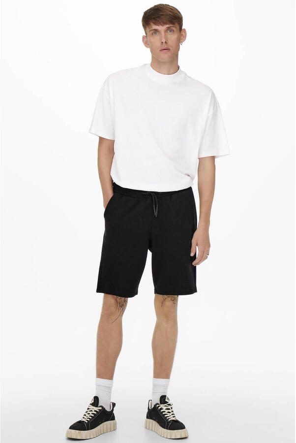 ONLY & SONS regular fit sweatshort Ceres black - Foto 2