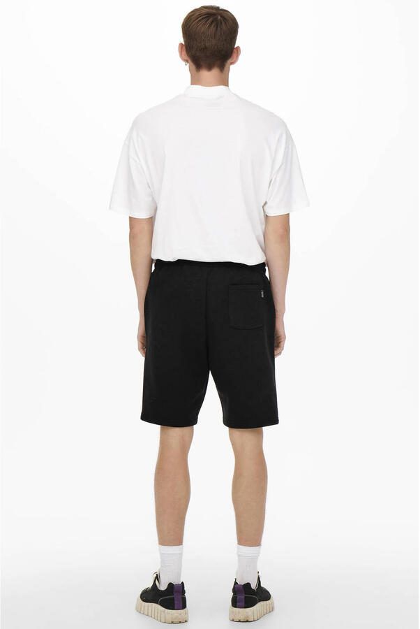 ONLY & SONS regular fit sweatshort Ceres black - Foto 3