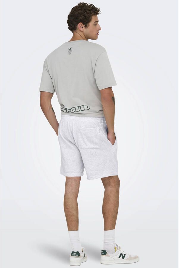 ONLY & SONS ONSDAVID regular sweatshort lichtgrijs - Foto 2