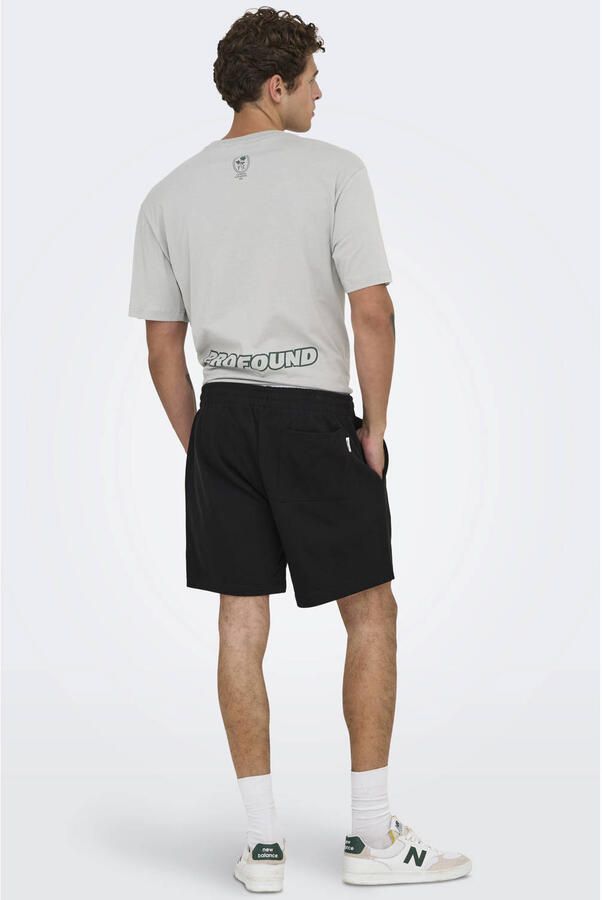 ONLY & SONS ONSDAVID regular sweatshort zwart - Foto 2