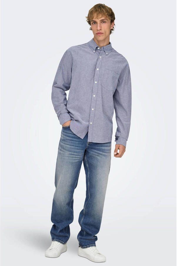 Only & Sons straight fit jeans van katoenmix model 'EDGE PERFORMACE DMB 6'