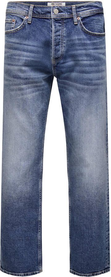 Only & Sons straight fit jeans van katoenmix model 'EDGE PERFORMACE DMB 6' - Foto 3