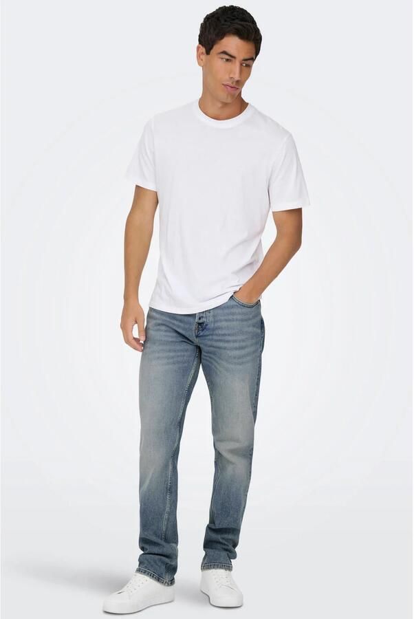 Only & Sons Straight fit jeans van katoenmix model 'EDGE PERFORMACE' - Foto 2