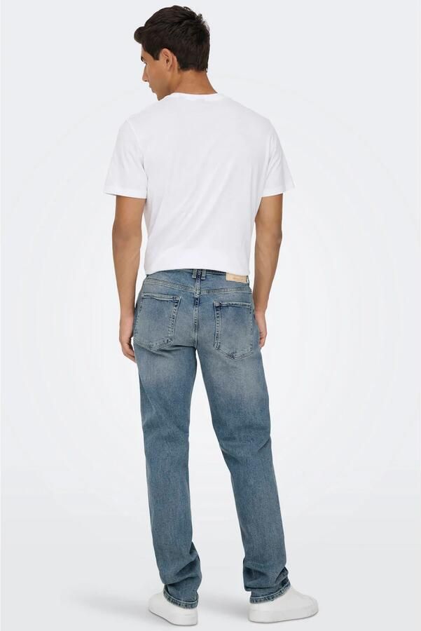Only & Sons Straight fit jeans van katoenmix model 'EDGE PERFORMACE' - Foto 3