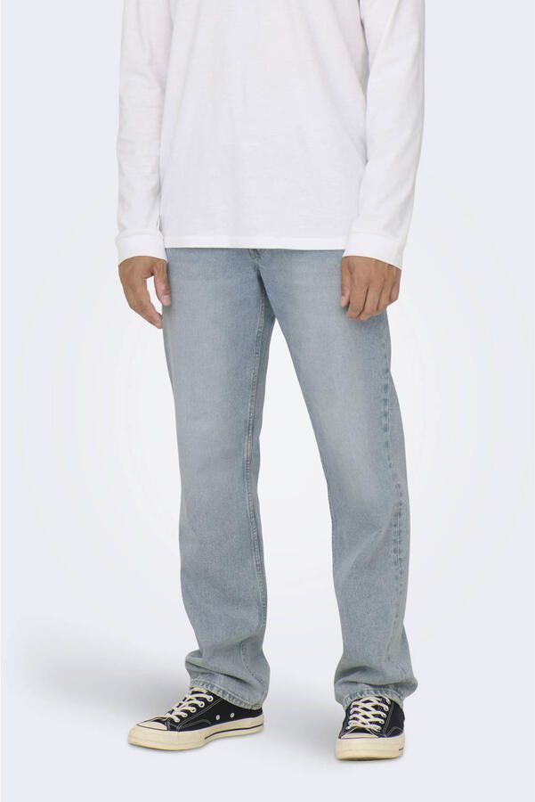 ONLY & SONS ONSEDGE straight leg jeans light blue denim - Foto 3