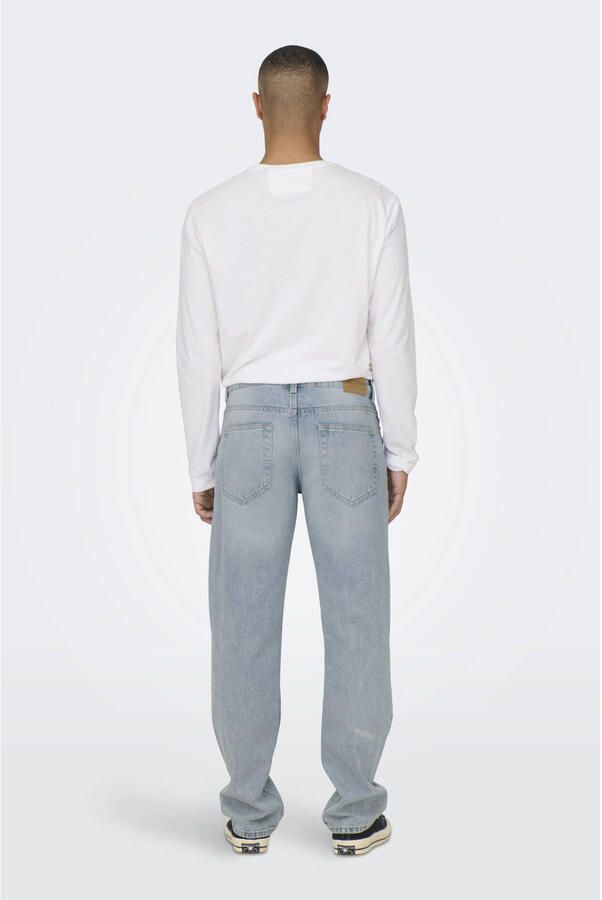 ONLY & SONS ONSEDGE straight leg jeans light blue denim