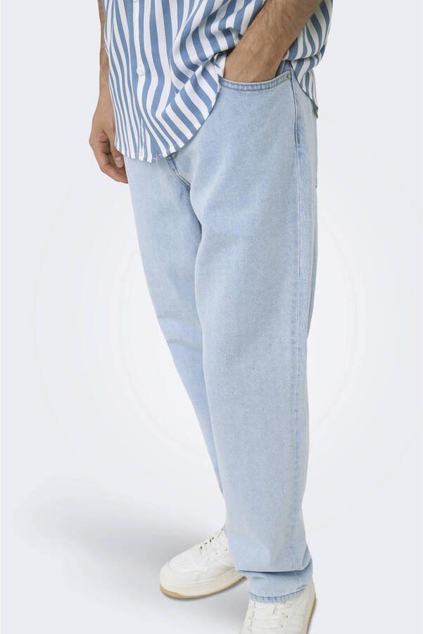 ONLY & SONS ONSEDGE straight leg jeans light blue denim - Foto 3