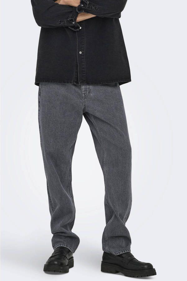 ONLY & SONS ONSEDGE straight leg jeans light grey denim