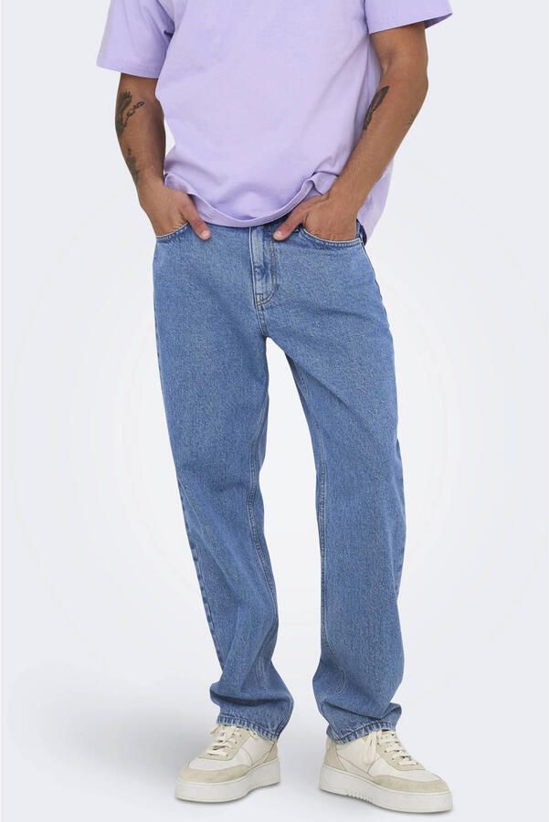 ONLY & SONS ONSEDGE straight leg jeans medium blue denim