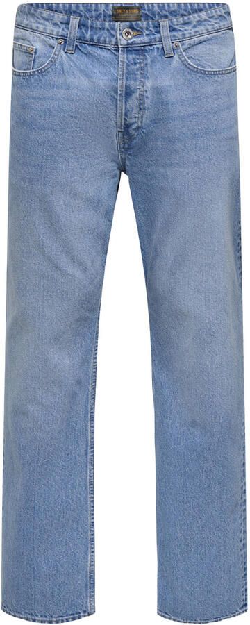 ONLY & SONS ONSEDGE straight leg jeans middelblauw