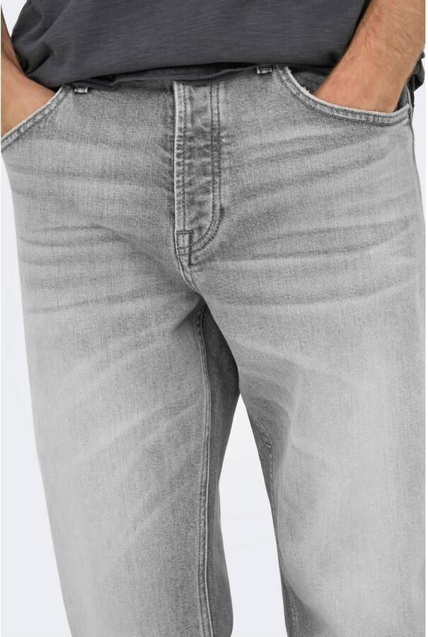 ONLY & SONS ONSEDGE straight leg jeans middengrijs - Foto 2