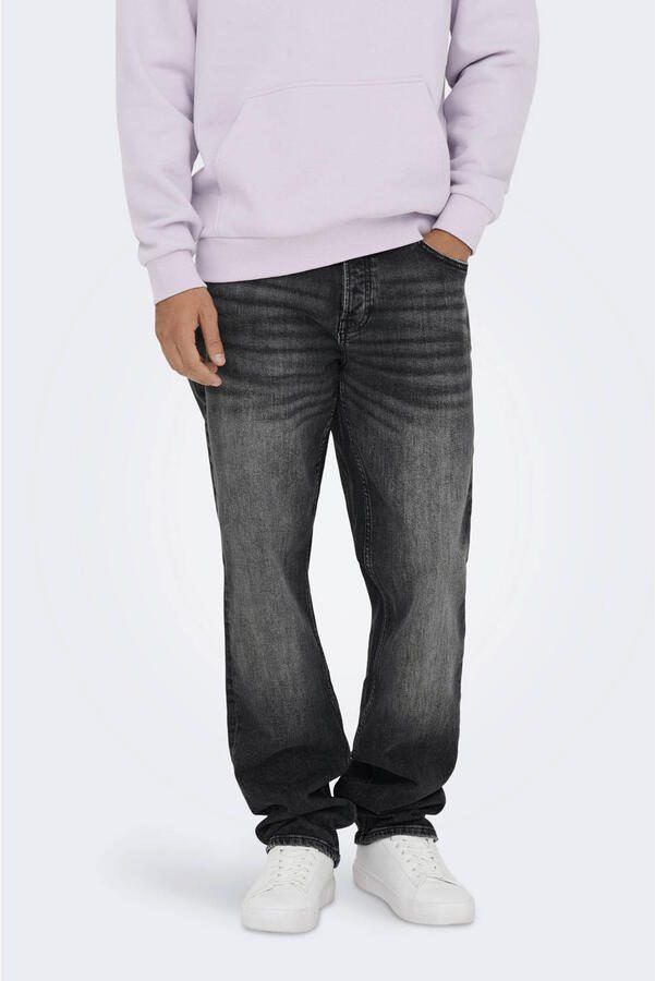 Only & Sons straight fit jeans van katoenmix model 'EDGE PERFORMANCE WB 38'