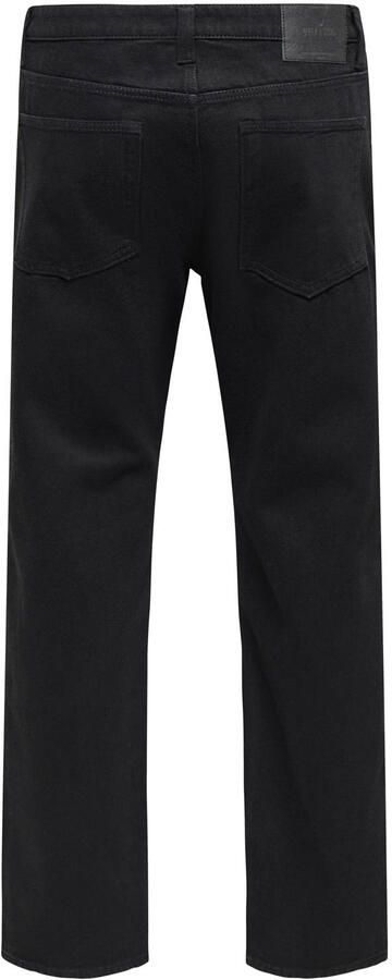 ONLY & SONS ONSEDGE straight leg jeans zwart