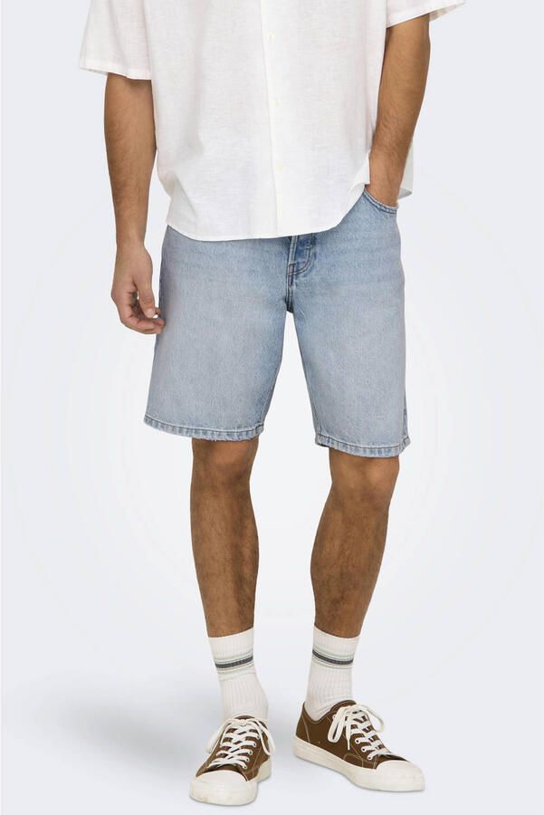 Only & Sons straight leg korte jeans van puur katoen model 'EDGE'
