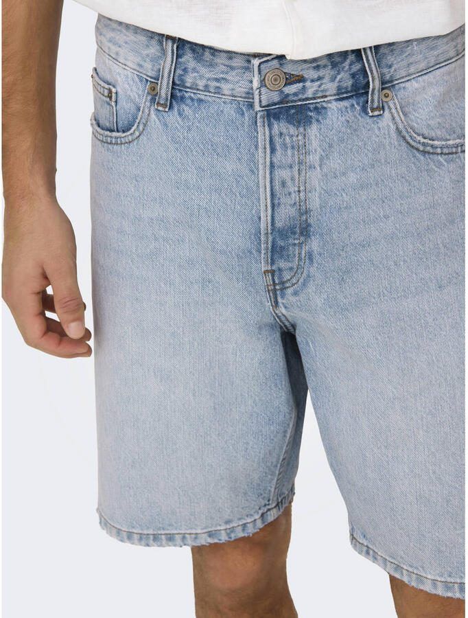 Only & Sons straight leg korte jeans van puur katoen model 'EDGE' - Foto 2
