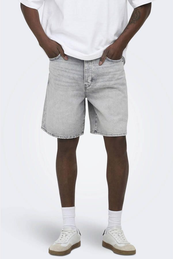 ONLY & SONS ONSFADE denim loose short light grey denim - Foto 4