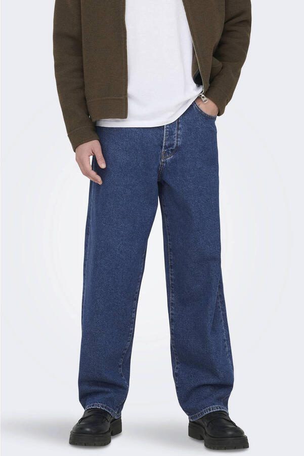ONLY & SONS ONSFADE loose fit jeans dark medium blue denim