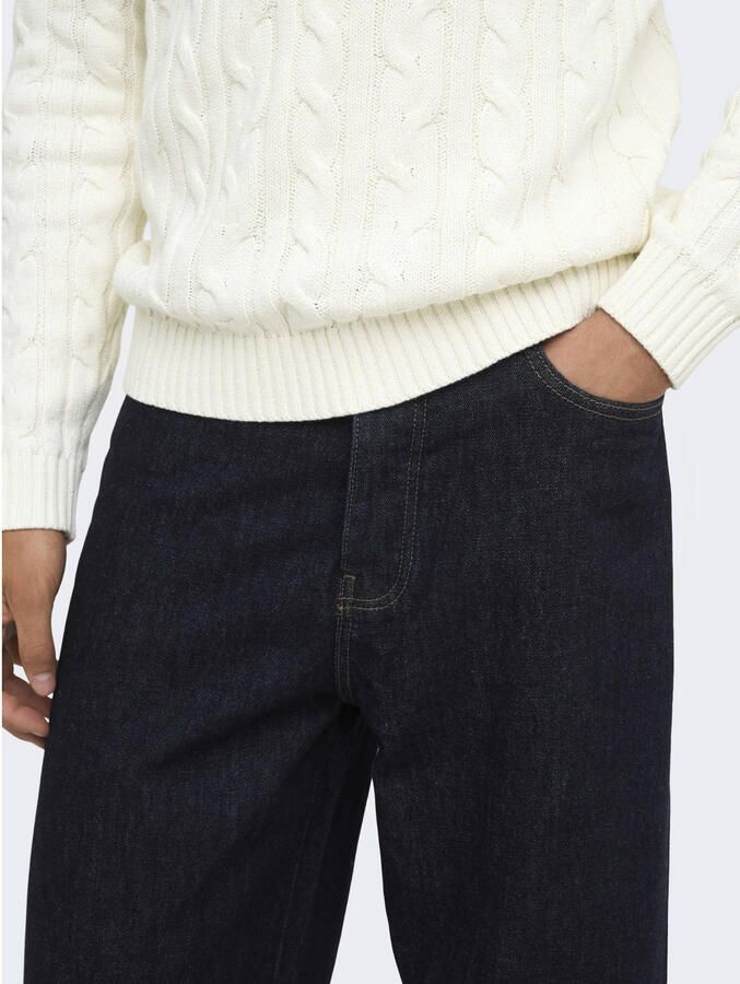 ONLY & SONS ONSFADE loose fit jeans donkerblauw - Foto 2