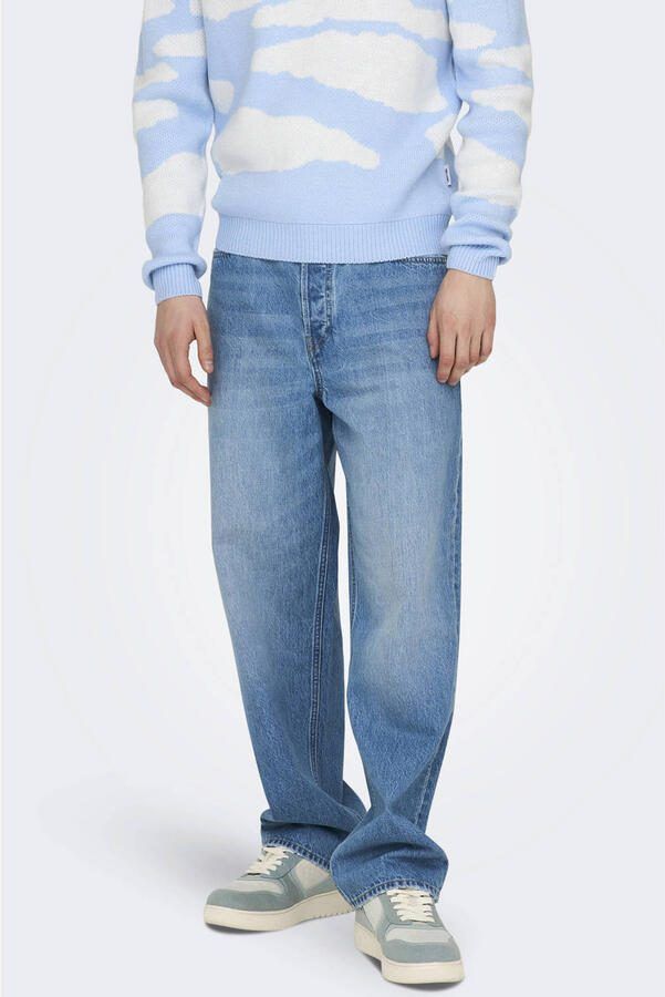 ONLY & SONS ONSFADE loose fit jeans light blue denim