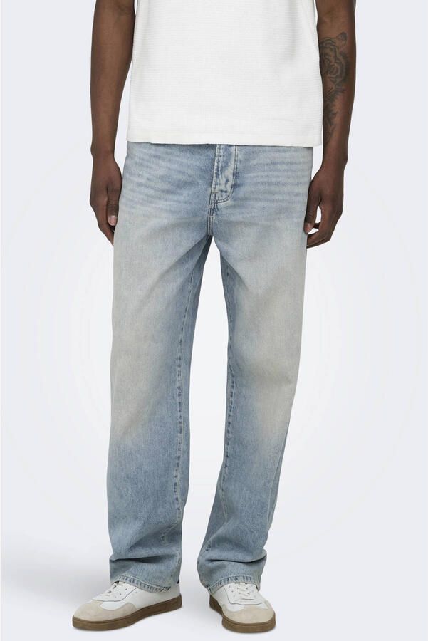 Only & Sons Loose fit baggy jeans van pure katoen model 'FADE'