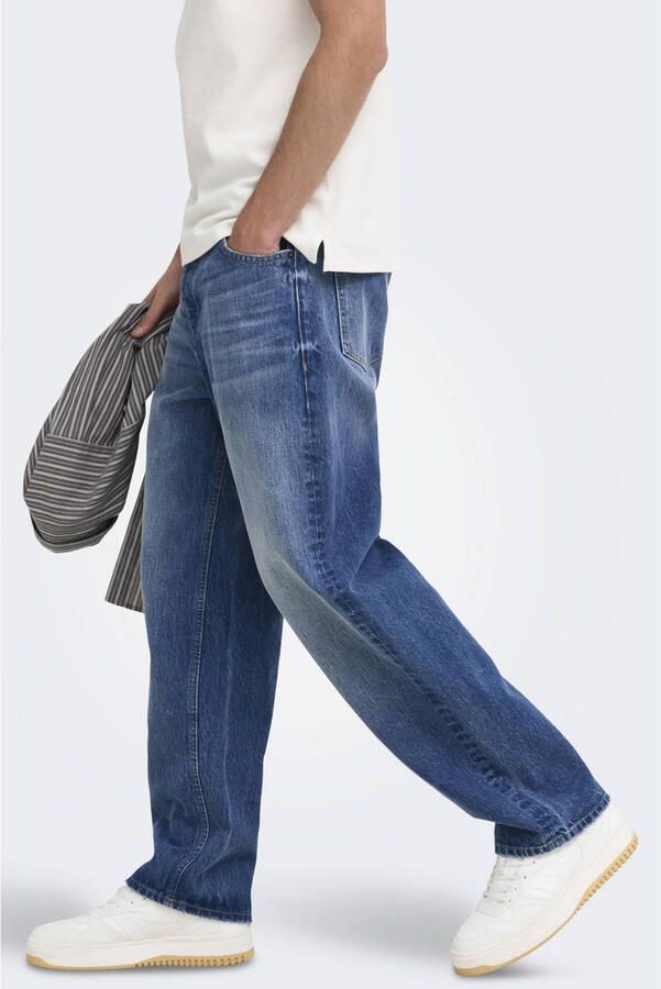 ONLY & SONS ONSFADE loose fit jeans mediumblauw - Foto 2