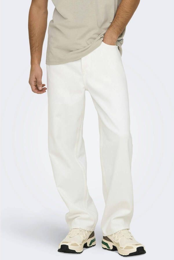 ONLY & SONS ONSFADE loose fit jeans white