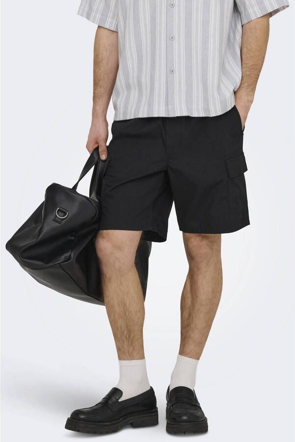 ONLY & SONS ONSKAL regular cargo short zwart