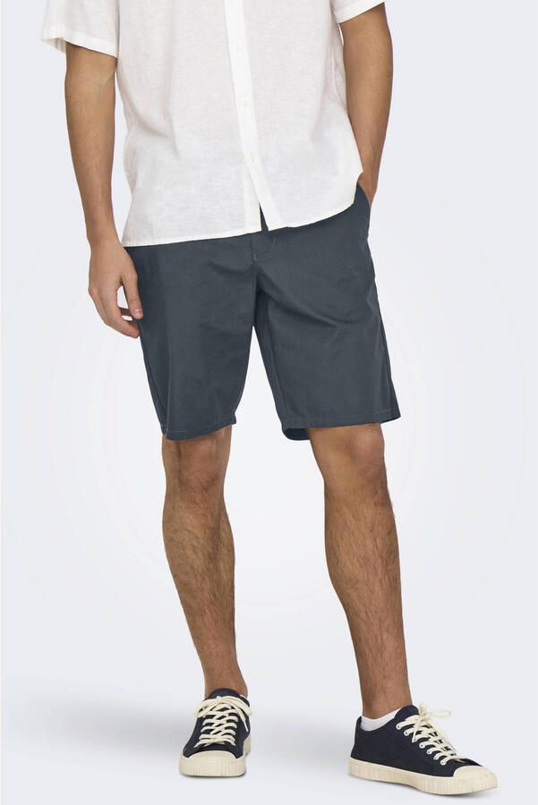 ONLY & SONS ONSKAL slim chino short grijsblauw