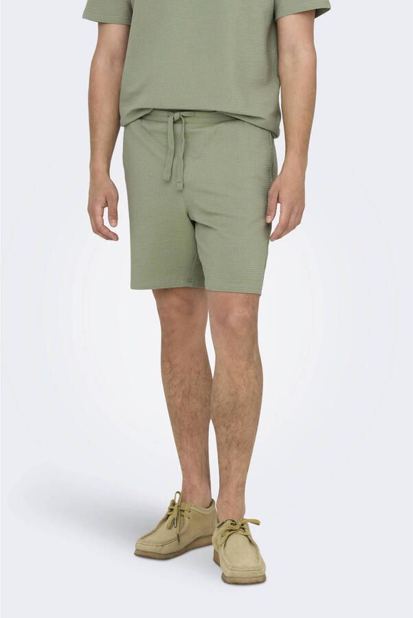 Only & Sons Loose fit sweatshorts van mix van biologisch katoen model 'KIAN'