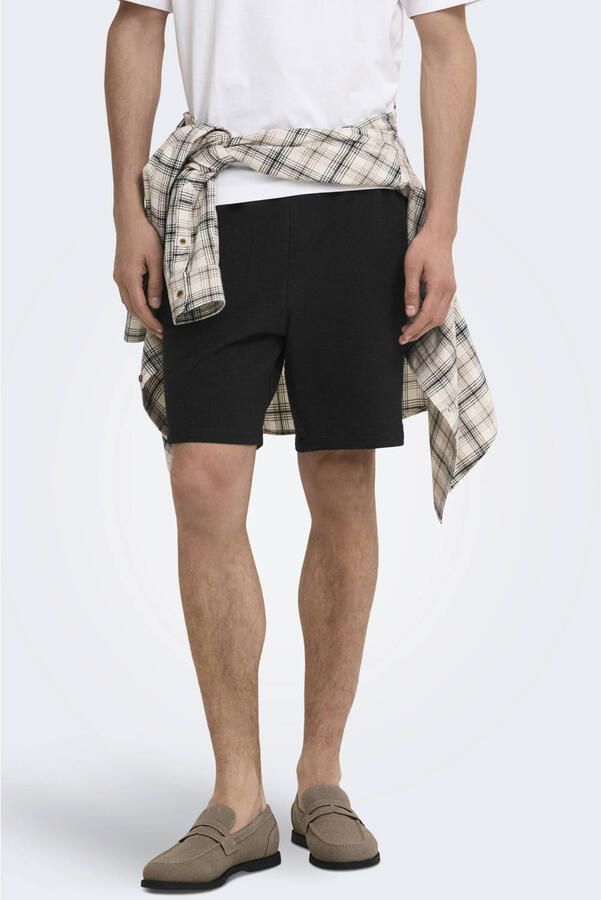 Only & Sons Loose fit sweatshorts van mix van biologisch katoen model 'KIAN'