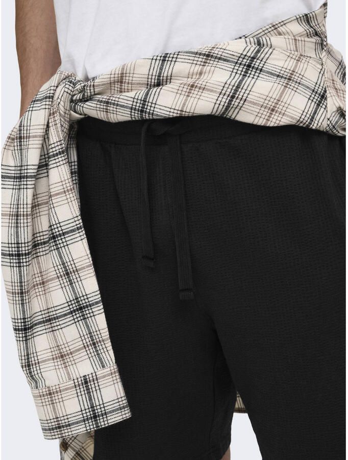 Only & Sons Loose fit sweatshorts van mix van biologisch katoen model 'KIAN' - Foto 2